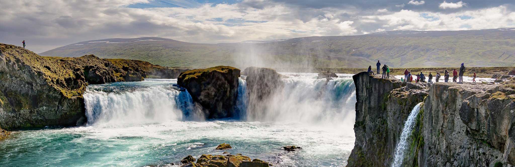 Godafoss norra Island.