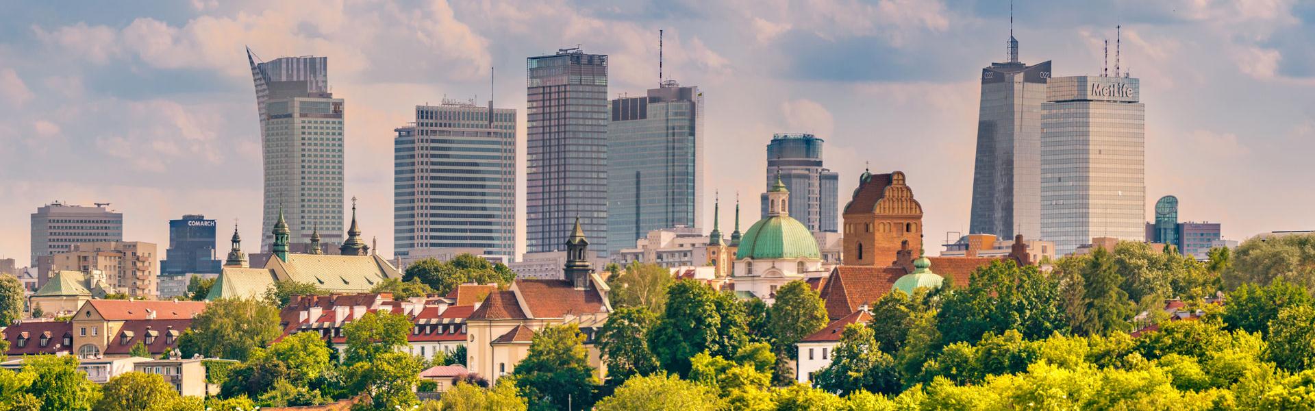 Warszawa Skyline Gamla Stan