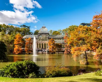 Retiro parken i Madrid.