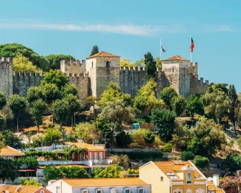 Sao Jorge Slottet i Lissabon. 