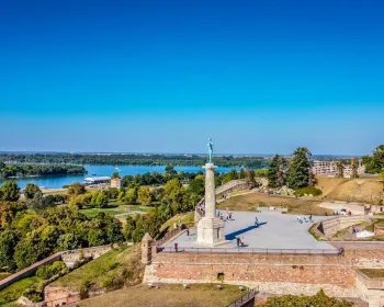 Kalemegdan parken i Belgrad, Serbien.