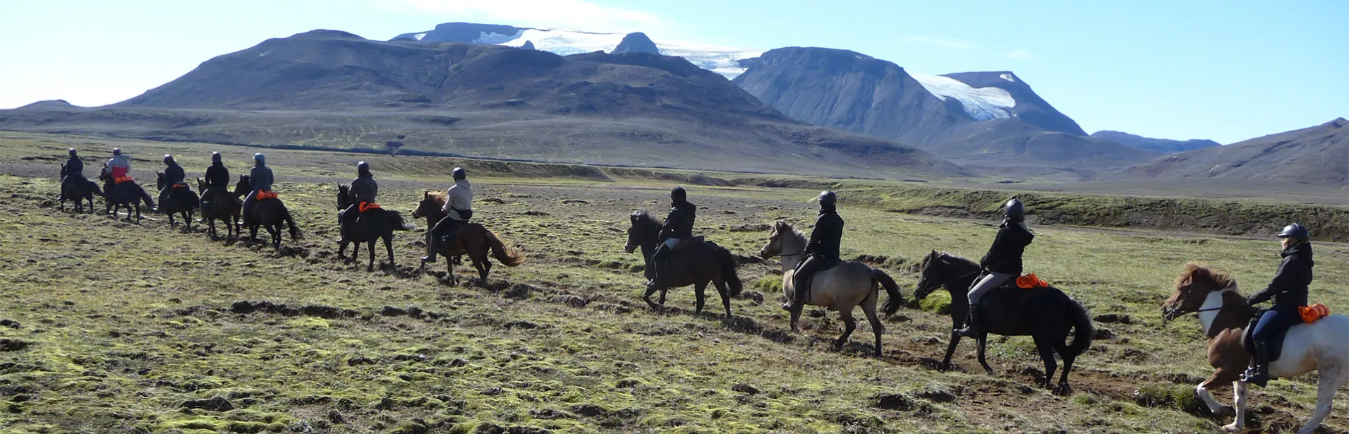 Ridning, kjölur, glaciär, island, islandshäst