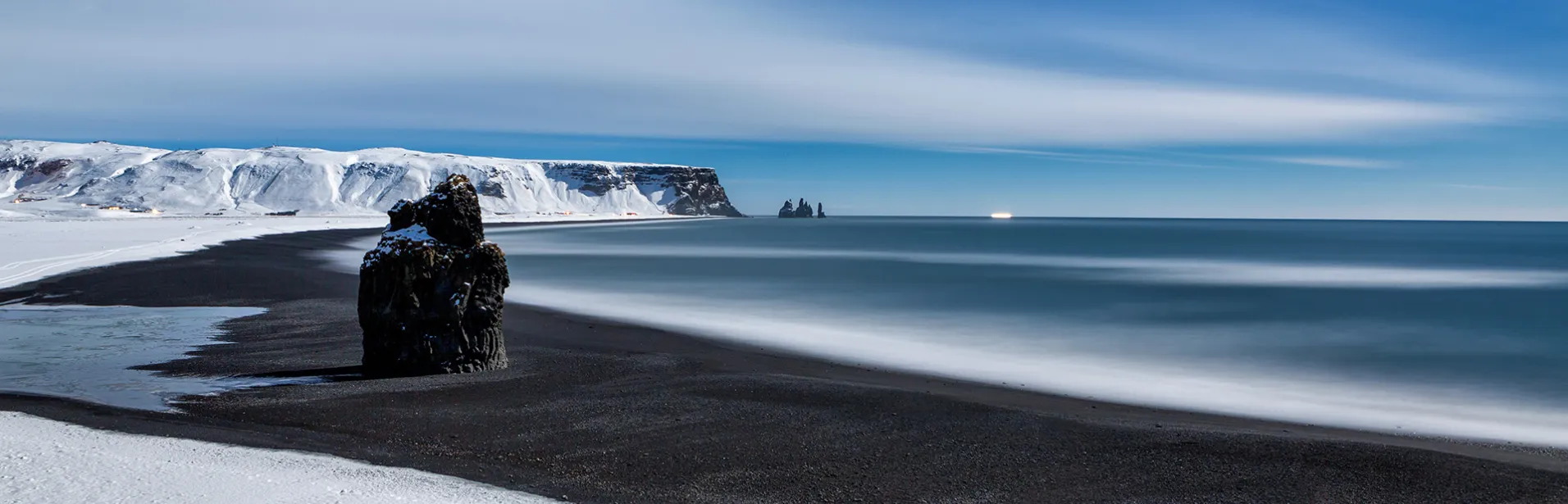 reynisdrangar, strand, sydkusten, island